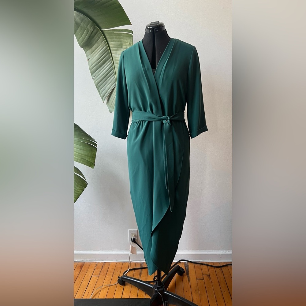 Amanda Uprichard green wrap dress